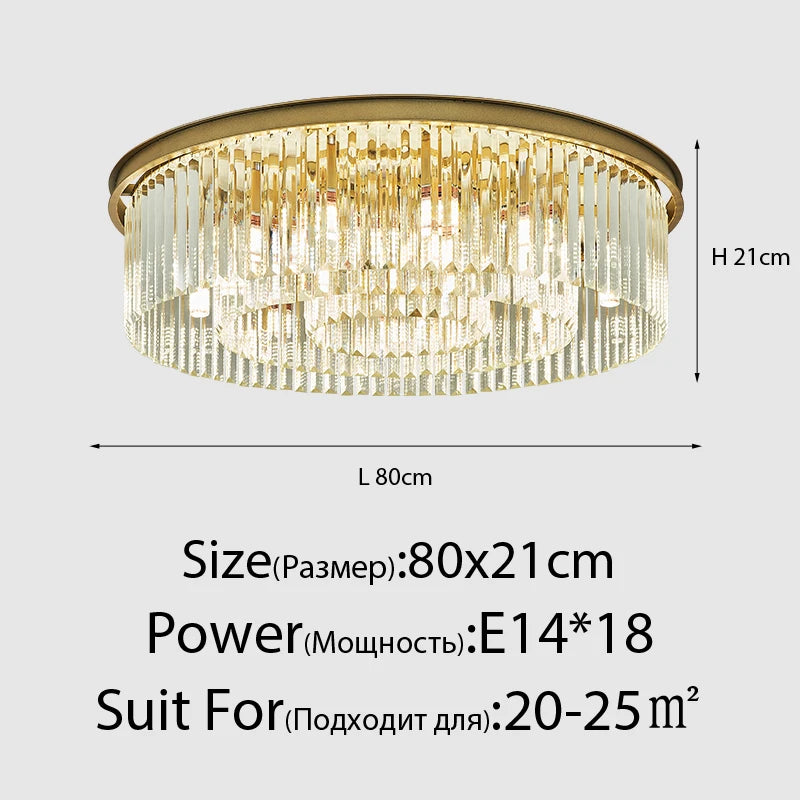 New Modern LED Crystal Chandelier American Living Dining Room Villa Hanging Light Bedroom Ceiling Pendant Lamp Home Decor Lustre