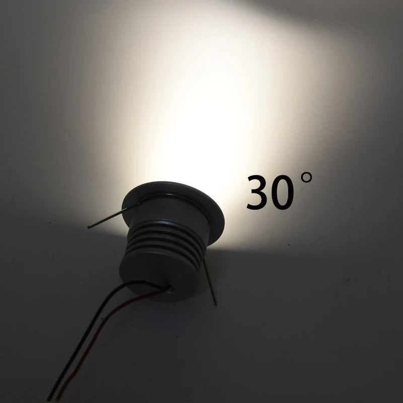 Mini Lantern LED Spotlight (1W, 2W, 3W, 4W / AC 85-265V) - Recessed Embedded Ceiling & Cabinet Downlight for Display Counters, Bars & Stairs