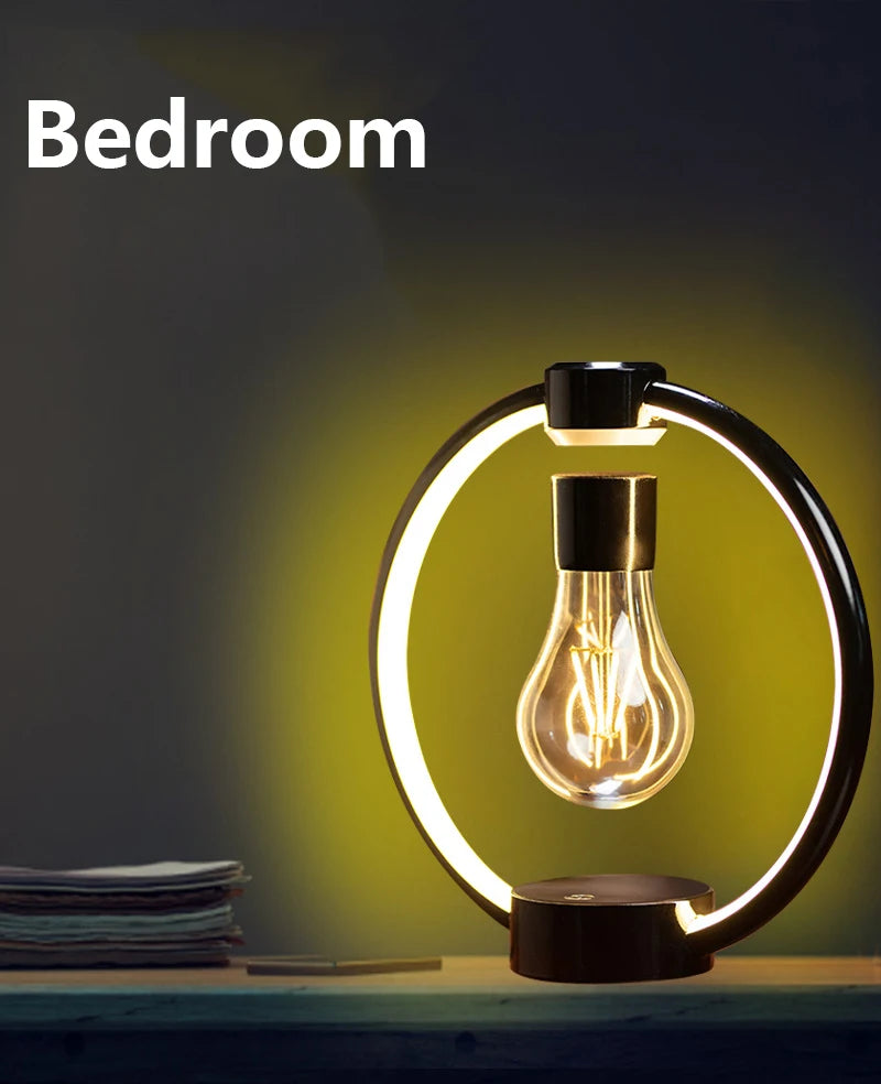 NEW Magnetic Levitating Bulb Retro Atmosphere Lamp RGB LED Night Light Eye Protection USB Lamp for Bedroom Home Room Decor Gift