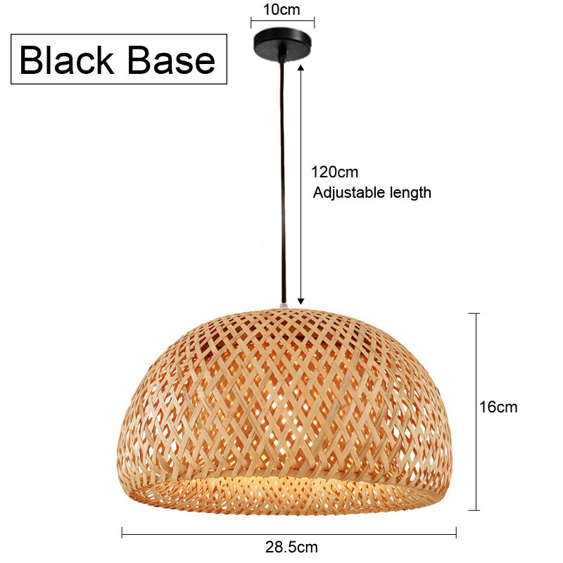 Bamboo Pendant Lamp Hand Knitted Chinese Style Weaving Hanging Lamps 18/19/30cm Restaurant Home Decor Lighting Fixtures