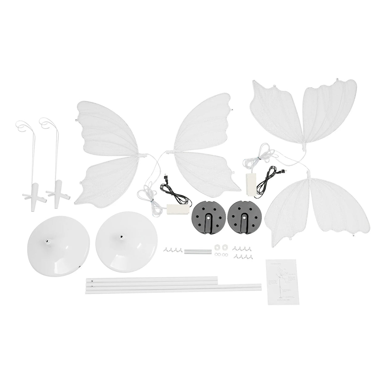 2-Pack 48W Creative LED Butterfly Floor Lamps - Romantic Standing Road Lead Lights for Weddings, Hotels, Events & Home Decor