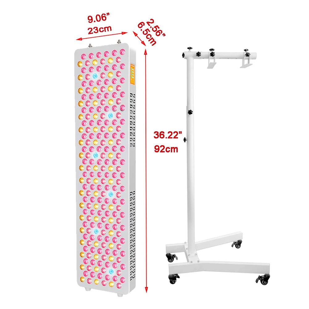 Red Light Therapy LED Physical Therapy Full Body 480,590,630,660, 670, 810, 830, 850,1060 Red Infrared Light Therapy Panel With Mobile Stand