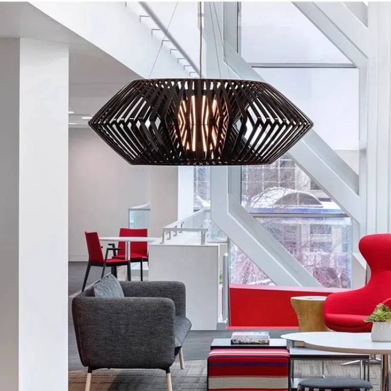 2026 Spain Wabi Sabi Handmade Rattan Bird Nest Chandelier LED Retro Natural Fiber Pendant for Bedroom Tea Room Balcony