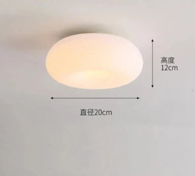 Modern Nordic round LED wall lamp bedroom balcony entrance porch lamp warm guest dining room ceiling light chandelier