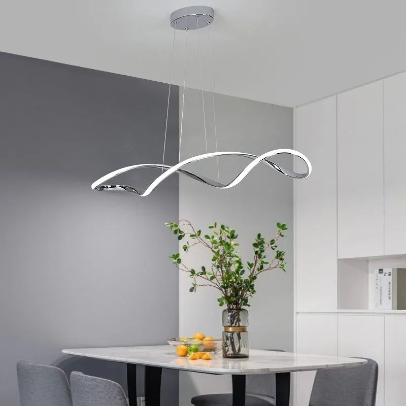pendant lights led pendant lamp modern led chandeliers for dining room living bedroom L92cm Gold/Chrome/Black Remote/APP control