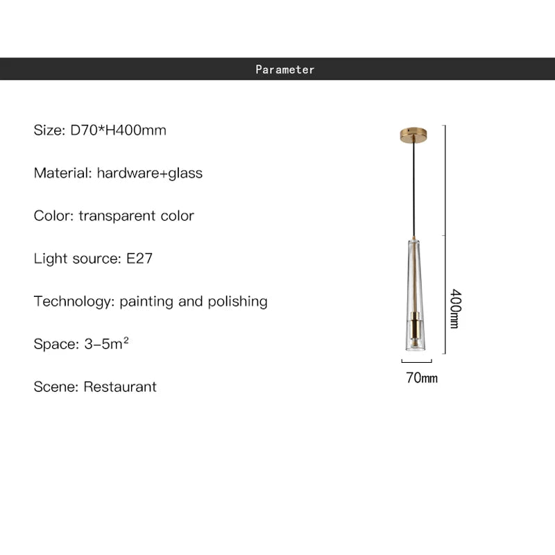 Modern Simple LED Pendant Lamp For Bedroom Bedside Dining Room Kitchen Bathroom Gold Glass Decoration Design Chandelier Lights