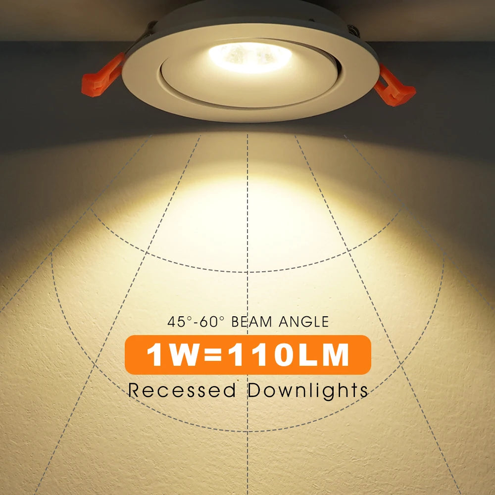 New 360 Degrees Angle Adjustable 5W 7W 10W 12W 18W Ceiling Spot Lights Recessed Downlights For Home TV Background