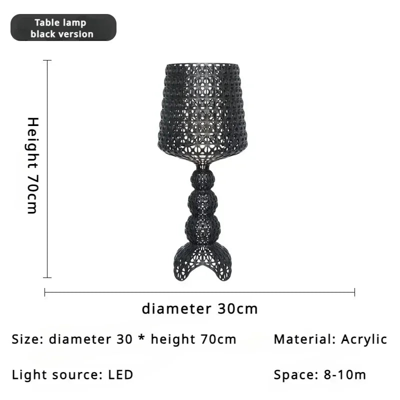 Italian Kartell living room floor lamp designer,artistic decoration,hollowed out internet famous ornament,ins style bedroom lamp