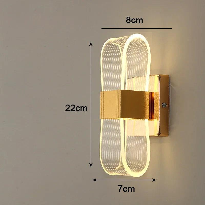 Nordic Luxury LED Wall Lamp - Modern Aluminum Bedside & Decorative Light