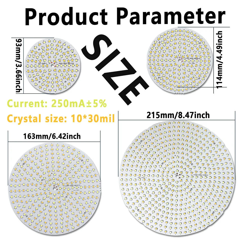 LED Light Board Two-Color LED 10W 18W 24W 36W Chip Source Lamp Bead Constant Current Input Diode For Panel Light Ceiling Lamp