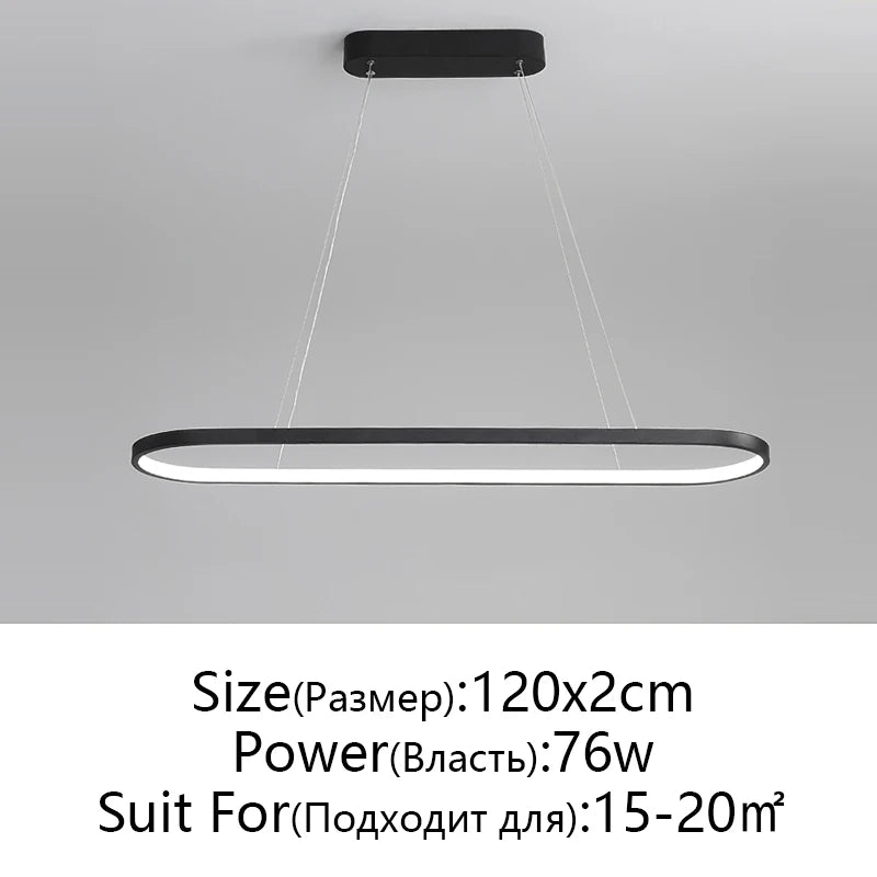 Modern LED Pendant Light Minimalism Line Lamp For Living Room Dining Room Bedroom Hanging Chandelier Home Decoration Lighting