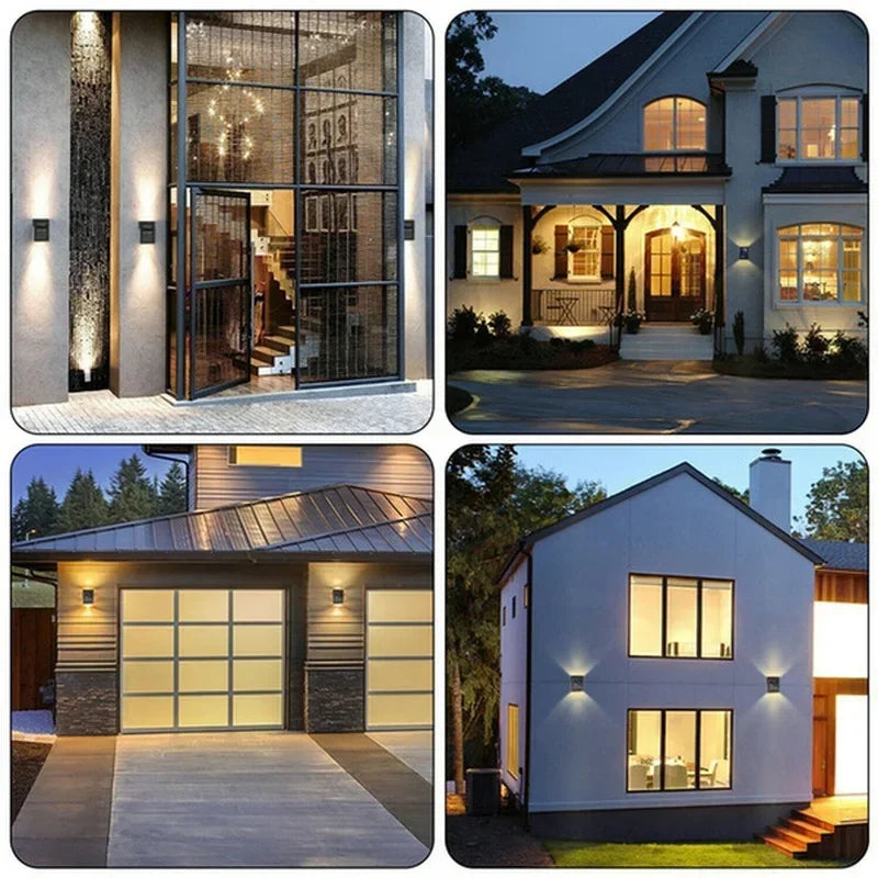 Solar Up and Down Wall Light - Modern Outdoor Waterproof Garden Street Lamp