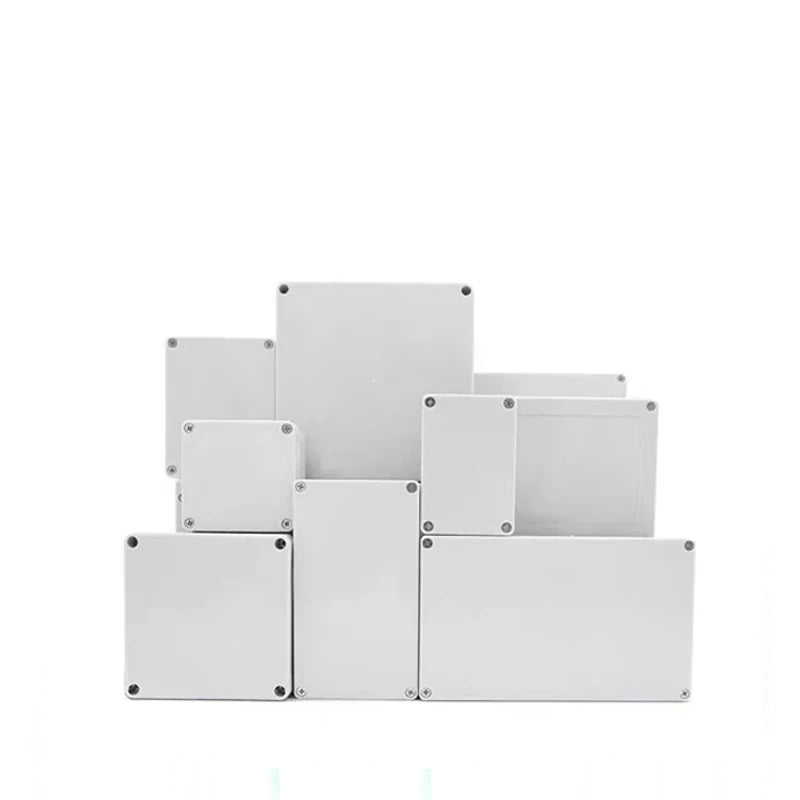 Outdoor Waterproof Plastic Junction Box (Black & White) - IP-Rated Plastic Enclosure & Electronics Project Instrument Shell Case