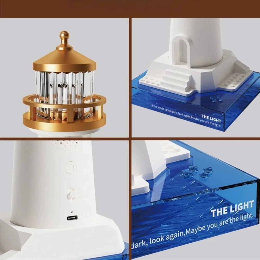 5 in 1 Galaxy Projector Night Light Projection with Remote LED Table Lamp New Lighthouse Light Decor Moon Lamp Bedroom Gifts