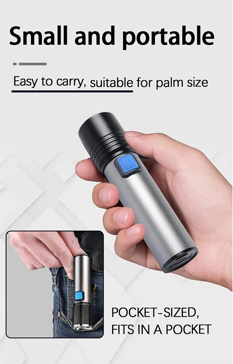 395NM UV Flashlight Rechargeable Ultraviolet Torch Pet Urine Scorpion Detector UV Lamp Anti-counterfeiting Bill Seal Detector