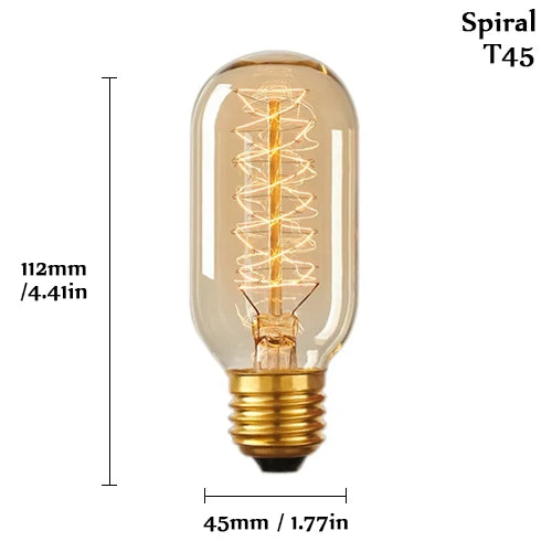 Edison Bulb E27 220V 40W ST64 A19 T45 G80 G95 G125 Incandescent Filament Bulb Lighting Retro Edison Light Bulb