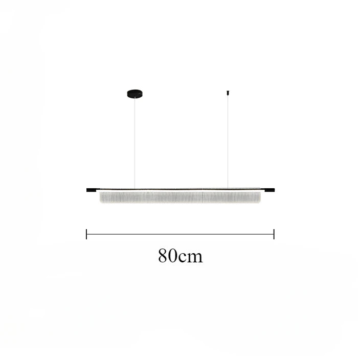 Simple Acrylic Linear LED Chandelier for Dining Table Kitchen Island Restaurant Bar Office Study Modern Iron Strip Pendant Light