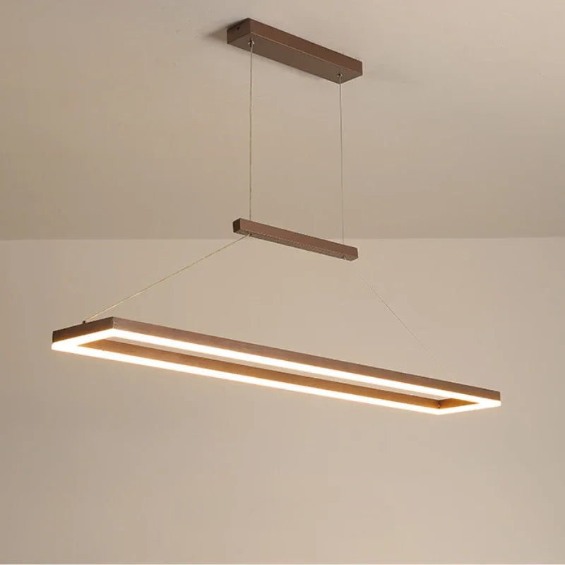 2026 New Scandinavian Nordic Minimalist Modern Simple Office Rectangular Desk Lamp Front Desk Bar LED Pendant Light