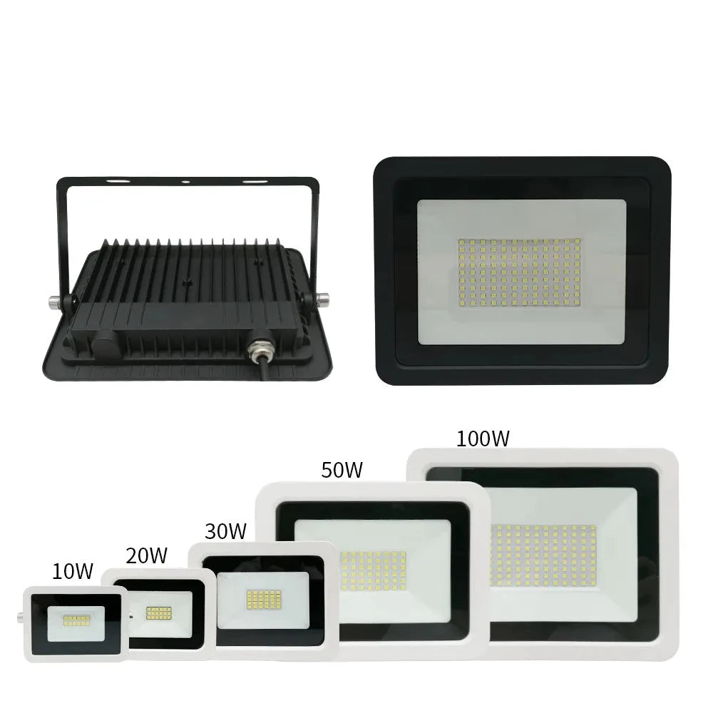 LED Flood Light 10W 20W 30W 50W 100W AC 220V Reflector Spotlight Street Light Wall Lamp IP68 Waterproof Outdoor Garden Lighting