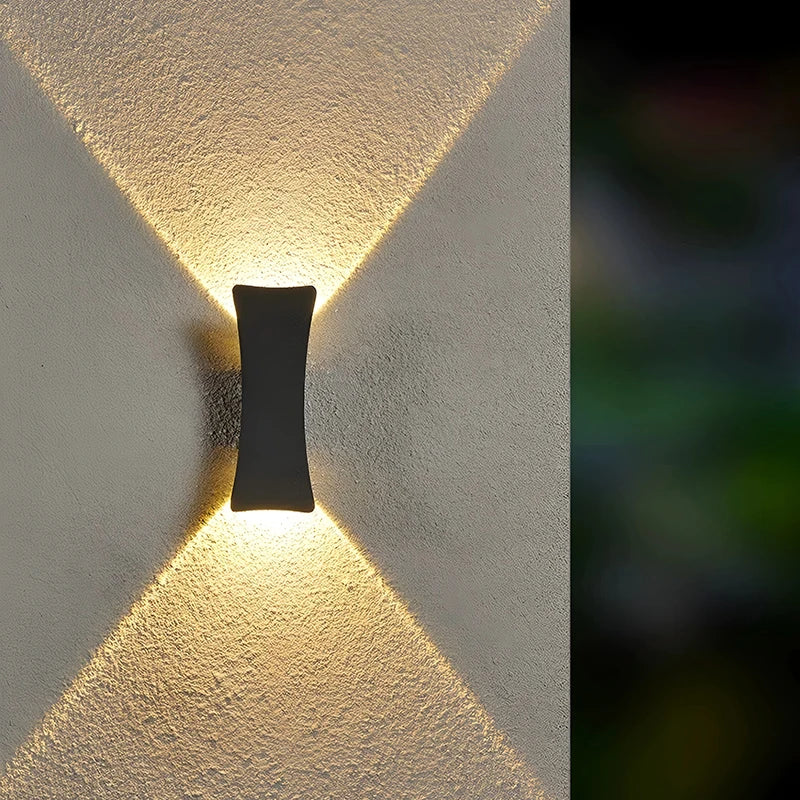 IP65 Waterproof Outdoor Aluminum Wall Light - Modern Black & White Exterior Sconce Fixture for Courtyard, Entrance, Porch & Garden