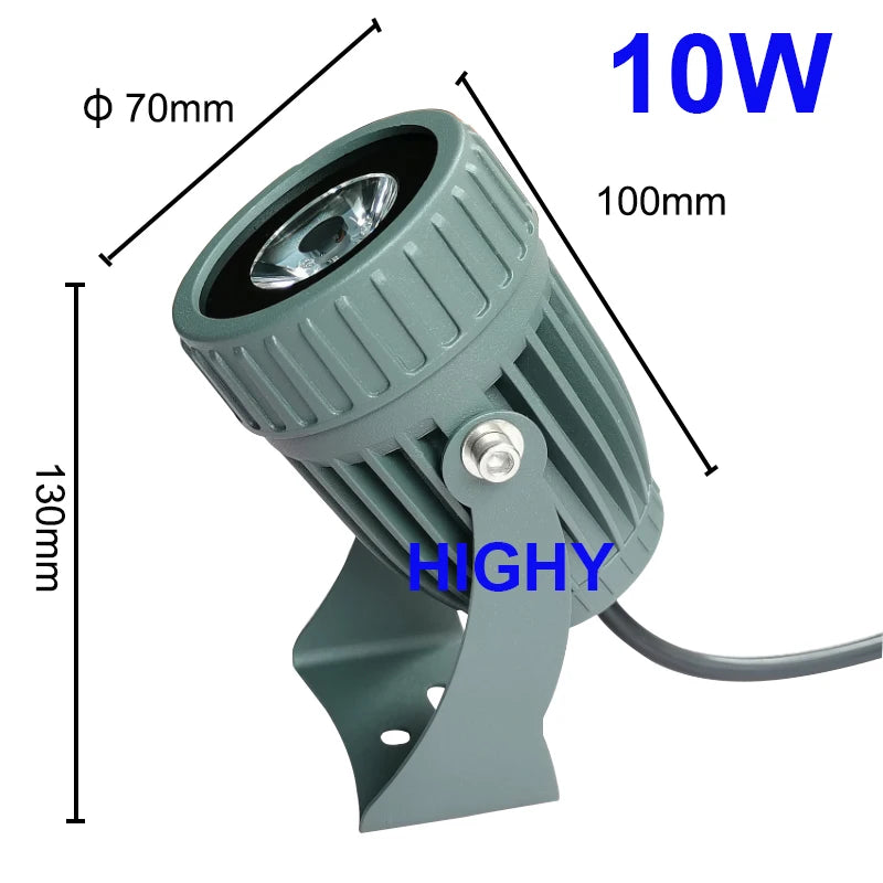 LED Lawn Light & Wall Washer Floodlight (AC85-265V) - IP65 Waterproof Narrow Beam Outdoor Landscape & Exterior Wall Spotlight