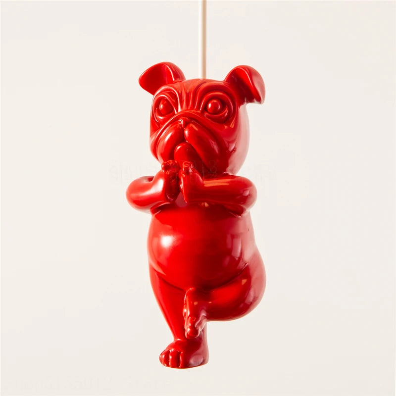 Nordic Cartoon Balloon Ceiling Lamp Creative Warm Resin Animal Dog Ceiling Chandelier Children's Room Bedroom Living Room Decor