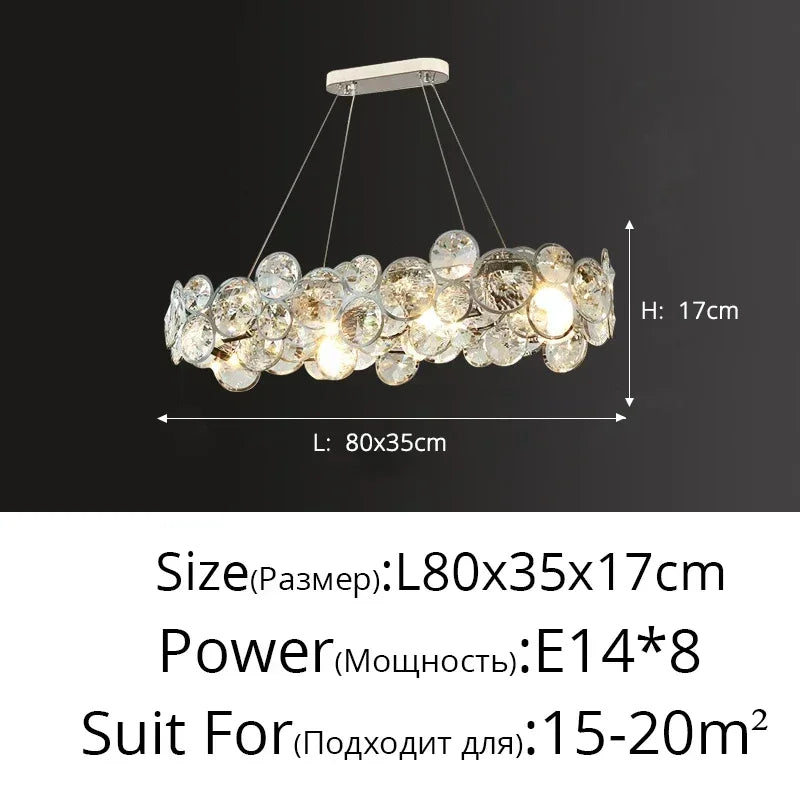 Villa Living Room Luxury Crystal Chandelier Starry Sky Duplex Hollow Staircase Hotel Lobby LED Pendant Lamp Home Decor Lighting