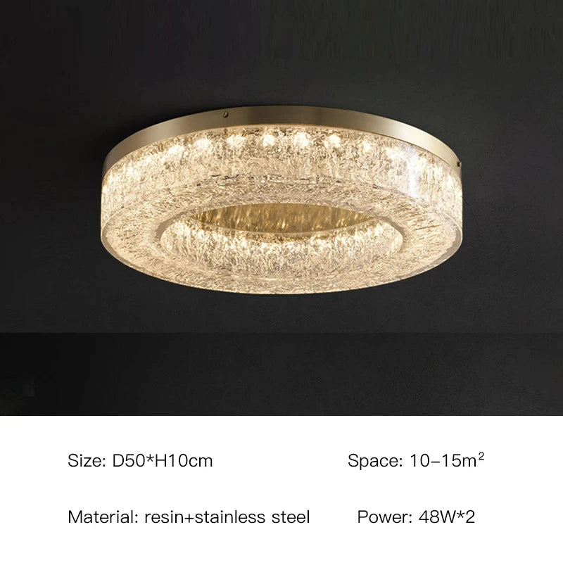Modern Led Ceiling Lights Crystal Chandelier with Luxury Lamps for Living Dining Room Bedroom Hall Art Lighting Home Decoration