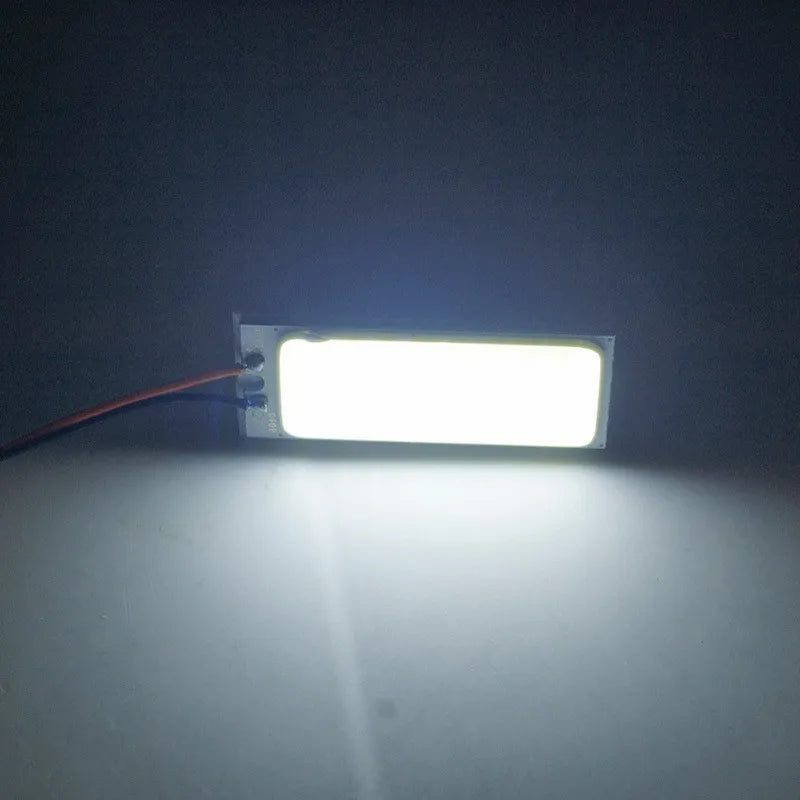6000K Super White COB LED Interior Light Panel (16/24/36/48 Chips) - High-Brightness Car Dome Ceiling Lamp (1/2/10 Pcs)