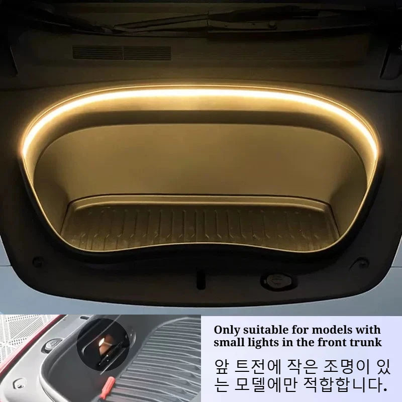 For Tesla Model YL 2026 2027 Car Front Trunk LED Light Bar Strip Interior Brightening Decorative Lamp Strip Automatic Light