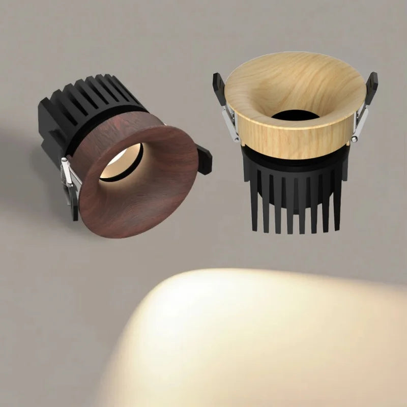Dimmable embedded LED downlights, spotlights, COB ceiling lights, 9W,12W 15W,18W indoor lighting for living rooms and kitchens