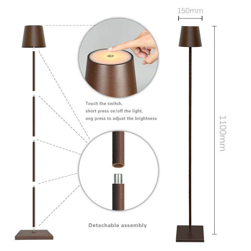 2025 annual minimalist version of the wireless floor lamp can be infinitely touch dimming suitable for living room cafe