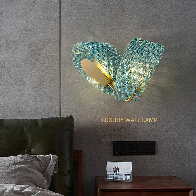 Glass-made Modern Home Appliance Ceiling Chandelier Designer Hanging Lamps for Living Room Dining Room Decoration Flower Shape