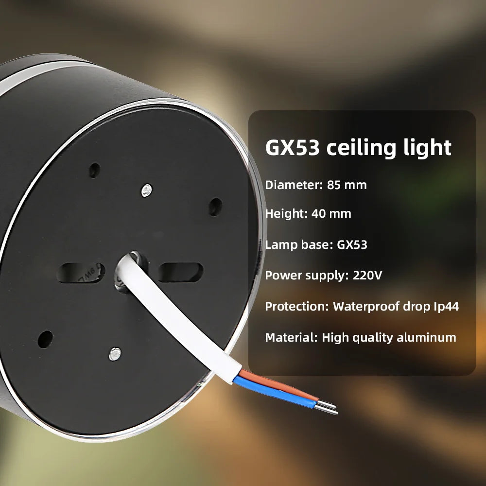 Indoor Led Downlight GX53 Spot Led Light Replaceable Bulb 220V Ceiling Down Lighting For Bedroom Living Room Home Decor Spotli
