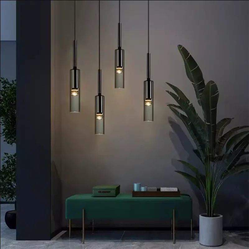 Modern LED Wine Bottle Pendant Light - Nordic Minimalist Ceiling Lamp