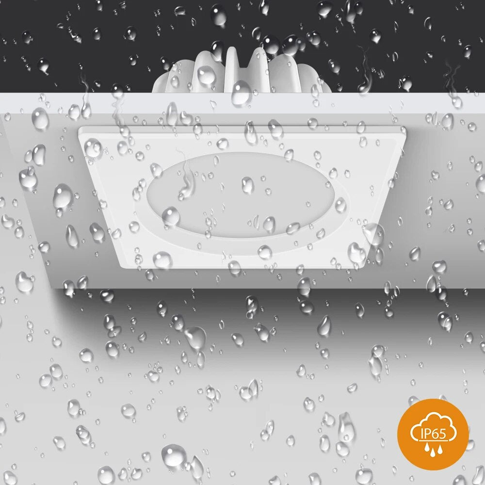 IP65 Waterproof Downlight Spotlights Anti-glare LED Ceiling Recessed Spot Light Anti-glare Kitchen Bathroom Shower Room Lighting