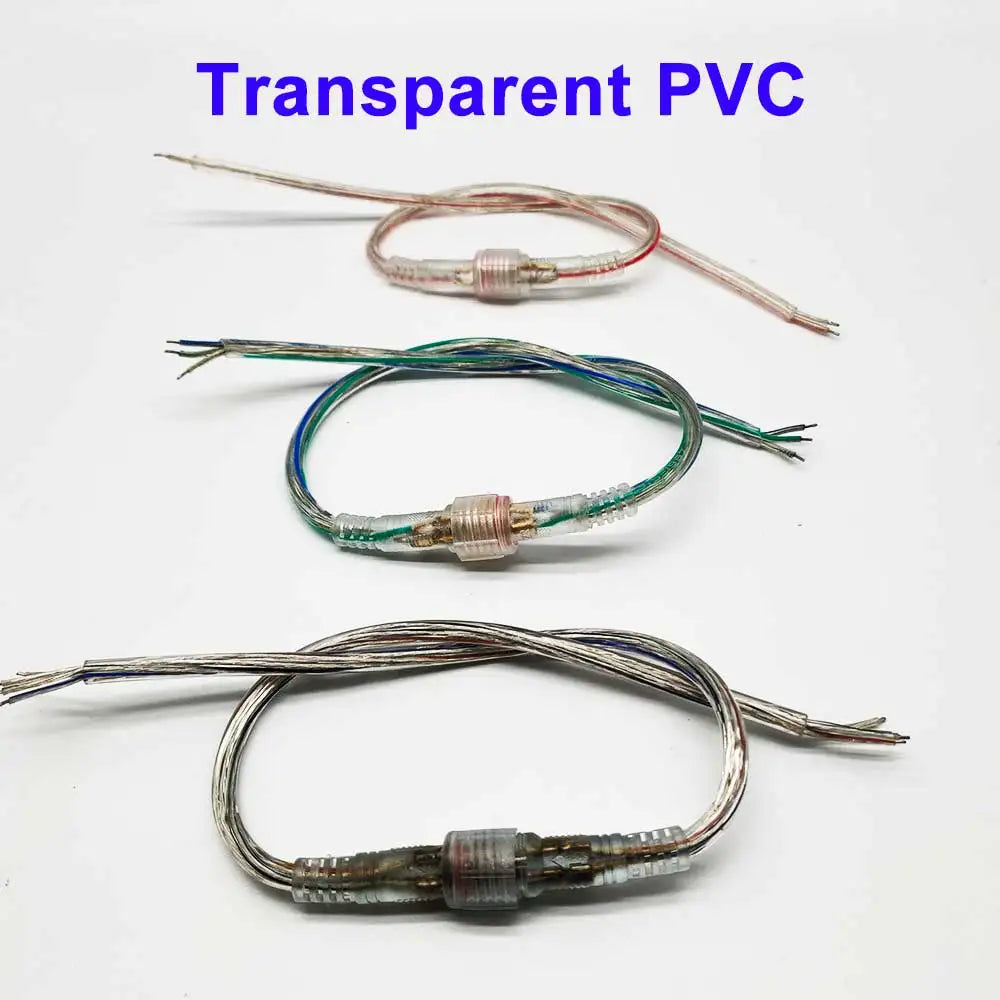 5/10/20/50/100Pairs 2Pin 3Pin 4Pin 5Pin Male To Female Jack LED Connector IP68 Waterproof Black White Cable For LED Strip Light