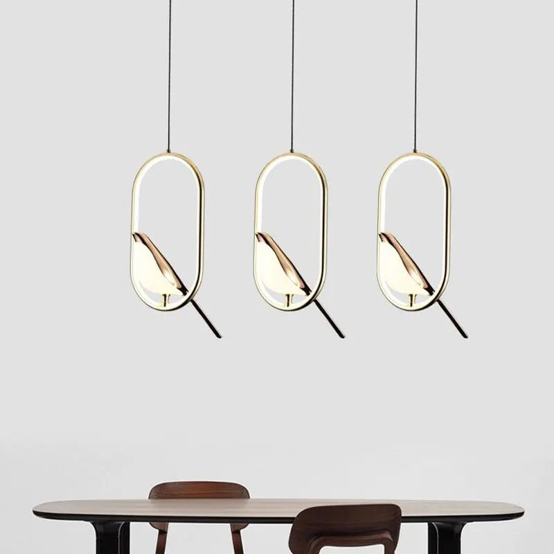 LED Bird Pendant Lamps for Bedroom Living Room Indoor Lighting for Home Chandelier Hanging Lights for Corridor Aisle AC85-265V