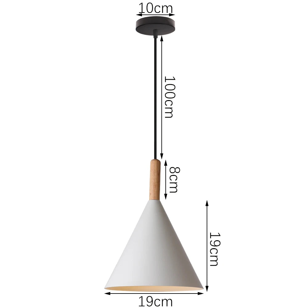 Loft Modern Pendant Light Wood Nordic Hanging Lamp Kitchen Lighting Fixture Industrial Chandelier Hanglamp Living Room Luminaire