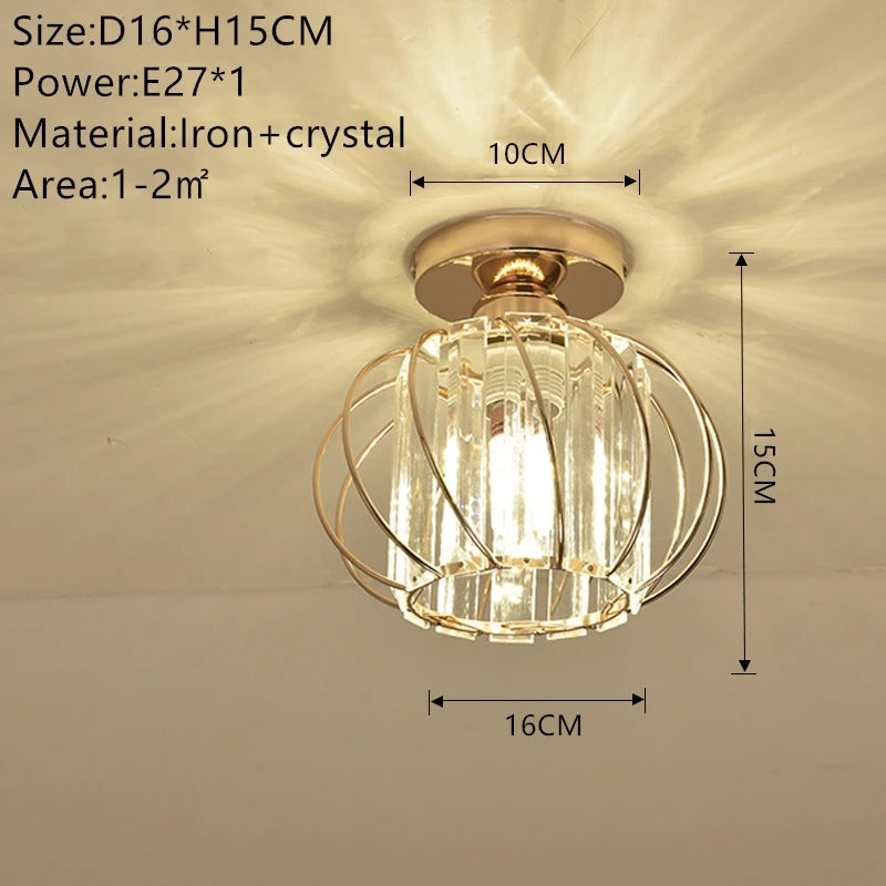 Nordic Modern K9 Crystal Ceiling Lights Indoor Ceiling Lamp Hallway Stairs Bedroom Lustre's Dining Room Fixtures Home Decors