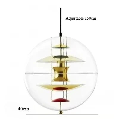 Modern Acrylic Pendant Light, White Gold Silver Circular Danish Design Pendant Light Nordic Luxury Bedroom Decoration Lamp