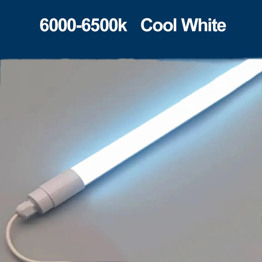 25-Pack Waterproof T8 LED Tube Lights (AC110V–220V, IP65/IP67) - 6500K Daylight White (1ft, 2ft, 3ft, 4ft | 5W–22W)