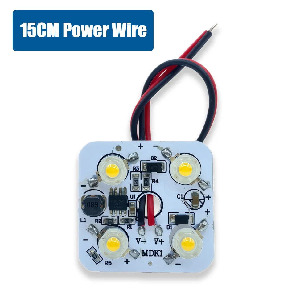 DC 12V-80V High Power LED Light Beads - 4W 12W Aluminum Base Chip