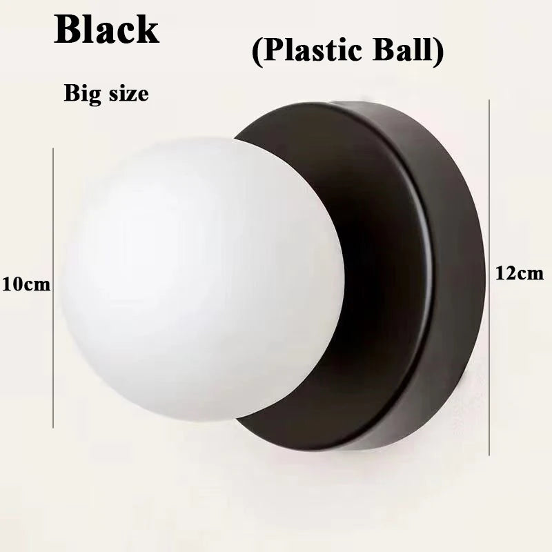 Macaron Soft Style Small Wall Sconce - Modern E27 Ball Lamp for Home Decor