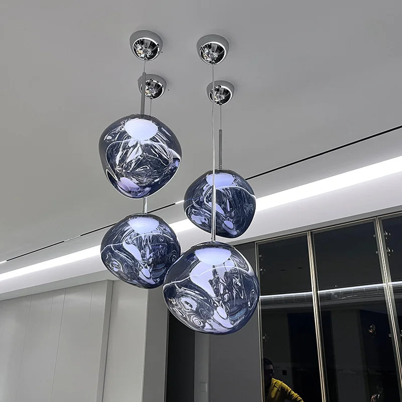 E27 Simple Pendant Lamp Indoor Restaurant Living Room Bedside Loft Chandelier Decoration Acrylic Atmosphere Light Fixture