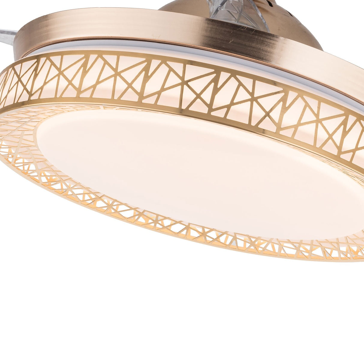 Blade LED Retractable Blades Ceiling Fan with Remote Control and Light Kit Included Home Decor