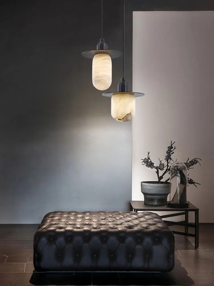 2026 Trendy Marble Joy LED Chandelier - Luxury Alabaster Pendant Light