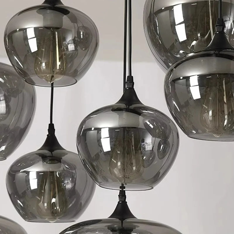 Modern Glass Led Lights Pendant Lamps for Living Room Chandeliers for Dining Room Hanging Light Indoor Lighting Suspension