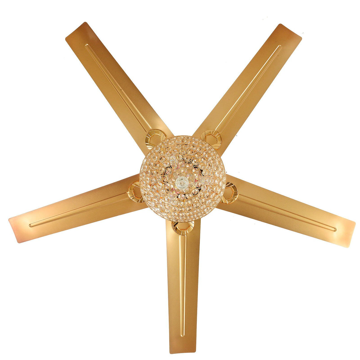 Crystal Ceiling Fan Light with Remote Control Reversible Wooden Blades Fan Chandelier for Living Room