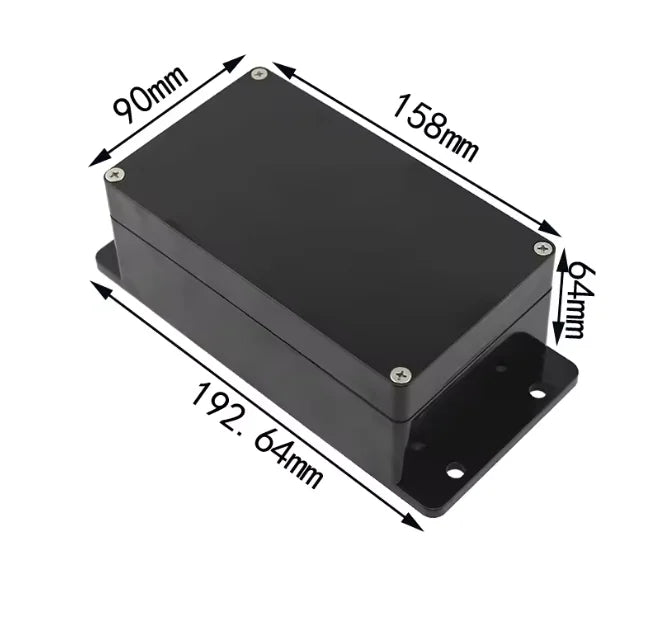 Outdoor Waterproof Plastic Junction Box (Black & White) - IP-Rated Plastic Enclosure & Electronics Project Instrument Shell Case
